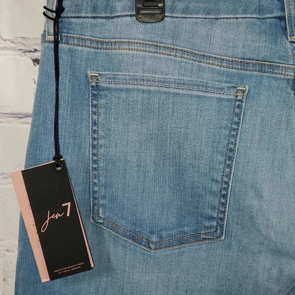 7 For All Mankind Jen 7 Slim Straight Leg Sculpting Jeans Medium Wash Size 16 - Picture 4 of 13